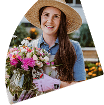 a girl with smiling face